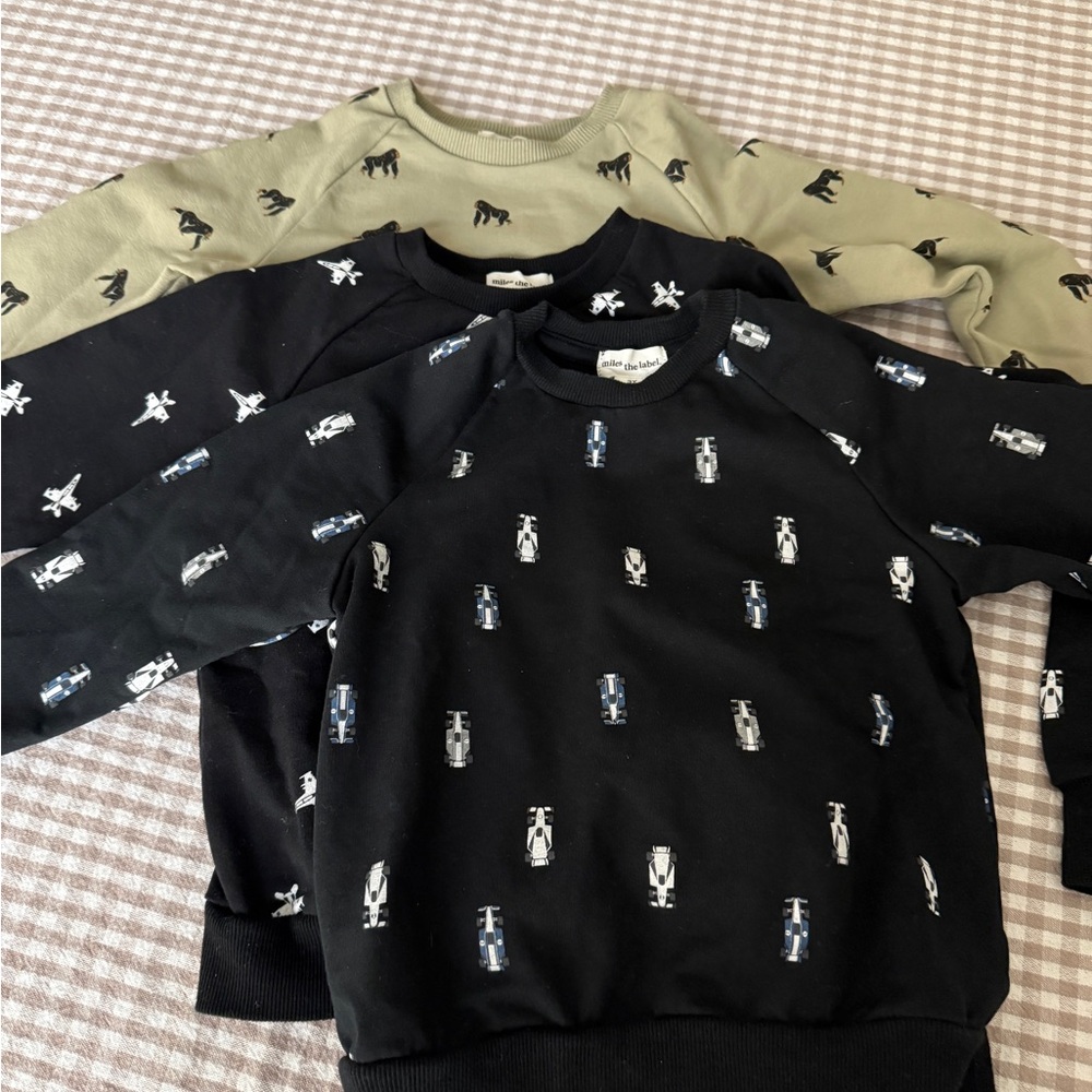 Miles The Label - set of 3 toddler sweatshirts